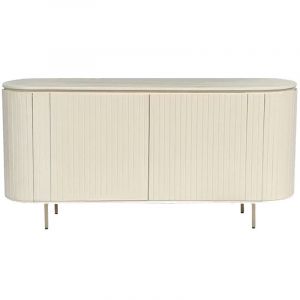 Cream-buffet 170 cm en bois massif ivoire