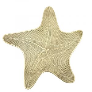 Dessous d'assiette étoile de mer dorée