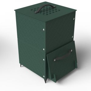 Composteur d'ext&eacute;rieur 90l vert fonc&eacute;