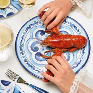 Lot de 6 assiettes plates en m&eacute;lamine