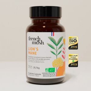 G&eacute;lules extrait de lion's mane focus m&eacute;moire clart&eacute; 56 g&eacute;lules french mush