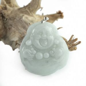 Pendentif grand bouddha rieur en jade