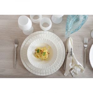 Assiette creuse blanche lilia  - lot de 6