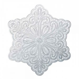 Dessous d'assiette étoile argent 38cm