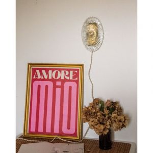 Applique demi-lune fine en verre n&deg;173