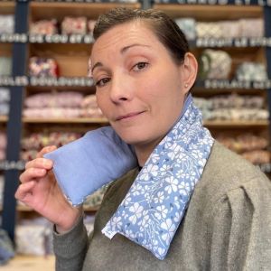 Bouillotte soin cervicale graine de lin empl&acirc;tre naturel chaud froid