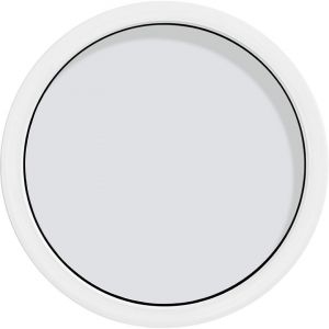 Oeil-de-Boeuf fixe ALU Blanc 9016 - diamètre 79 pour Tableau 80 - Lapeyre