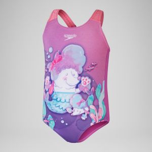 Maillot de bain Fille &agrave; imprim&eacute; num&eacute;rique pour Filles Rose kiki/P&eacute;tale/Caribe