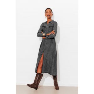 Longue robe-chemise en lyocell - 42 - Taille 42