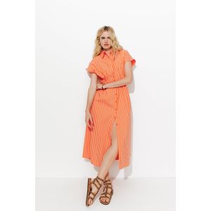 Robe-chemise midi éco-conçue -