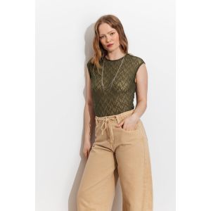 T-shirt en dentelle Femme - XL - Taille XL