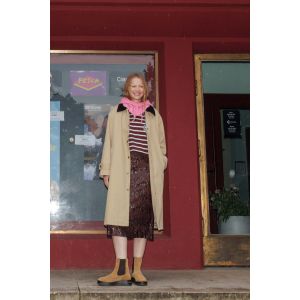 Veste longue col velours - 44 - Taille 44