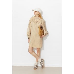 Robe en jean brod&eacute; Femme - 42 - Taille 42