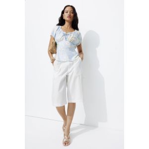 Bermuda uni en toile Femme - 44 - Taille 44