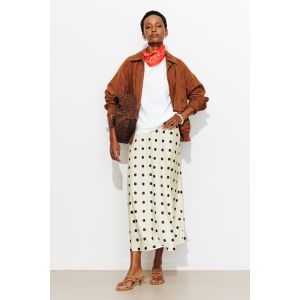 Jupe satin&eacute;e &agrave; pois Femme - S - Taille S