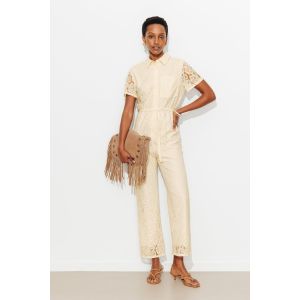 Combi-pantalon en dentelle -