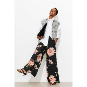 Pantalon large imprim&eacute; Femme -