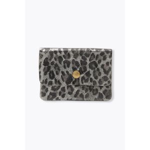 Porte-monnaie léopard en cuir - Unique - Taille Unique