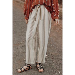 Pantalon court rayé Femme -