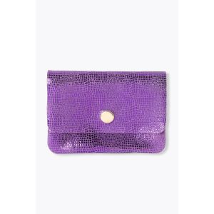 Petit porte-monnaie cuir irisé -