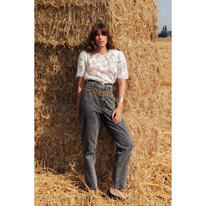 MARCEL jean mom à galon brodé - 48 - Taille 48