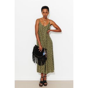 Robe longue &agrave; pois Femme - 48 - Taille 48