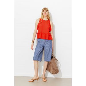 Top volant&eacute; uni Femme - 44 - Taille 44