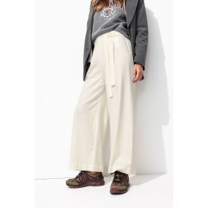 Pantalon large en lin mélangé - 42 - Taille 42