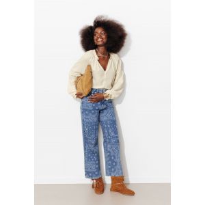 Blouse &agrave; col frou-frou Femme - 42 - Taille 42