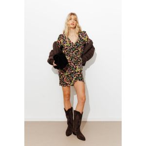 Robe cache-c&oelig;ur imprim&eacute;e - 48 - Taille 48