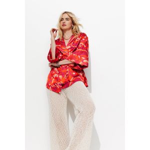 Veste kimono en satin Femme -