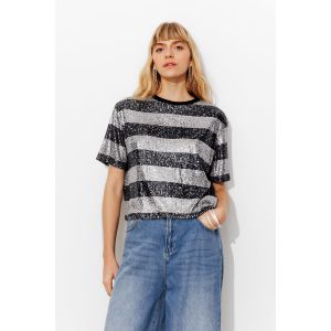 T-shirt à paillettes Femme - S - Taille S