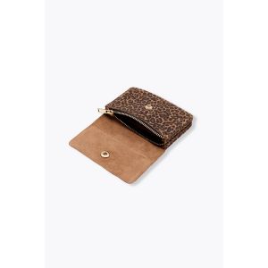 Porte-monnaie léopard en cuir - Unique - Taille Unique
