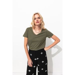 T-shirt col V Femme - L - Taille L