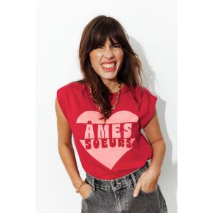 T-shirt &agrave; message "&acirc;mes s&oelig;urs" - L - Taille L