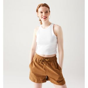Crop top côtelé Femme -