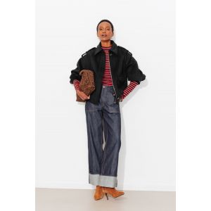 Manteau court laine m&eacute;lang&eacute;e - 36 - Taille 36