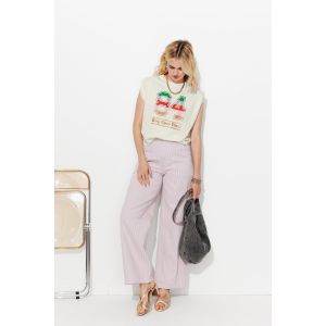 T-shirt sans manches à message -