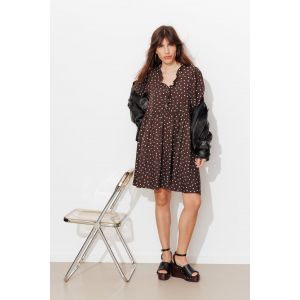 Robe courte &agrave; pois Femme - 34 - Taille 34