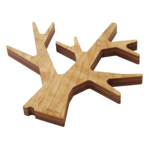 Dessous de plat L'arbre en bois naturel Reine M&egrave;re