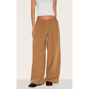 Femme Pantalon de tailleur stretch taupe à bande sur la taille | Taille 40 - Taille 40
