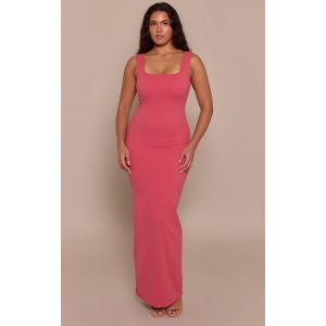 Femme Shape Robe longue en Sculpt rose poudre &agrave; col carr&eacute; et soutien-gorge int&eacute;gr&eacute; | Taille 40 - Taille 40