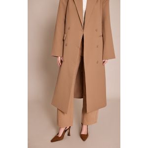 Femme Escarpins en su&eacute;dine marron clair &agrave; talon aiguille haut et boucle dor&eacute;e | Taille 38 - Taille 38