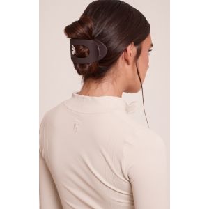 Femme Pince &agrave; cheveux chocolat mate - Taille One Size