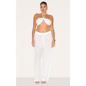 Femme Plus Ensemble de top et pantalon blanc | Taille 58 - Taille 58