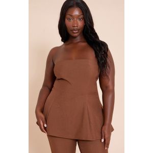 Plus Top bustier trapèze chocolat, Chocolat - Taille 46