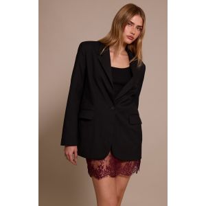 Femme Mini-jupe en dentelle transparente rouge vin | Taille 44 - Taille 44