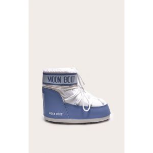 MOON BOOT Bottes basses grises et blanches Icon, Gris - Taille 36/38