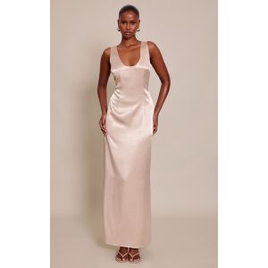 Femme Robe longue dor&eacute;e sans manches &agrave; dos &eacute;chancr&eacute; | Taille 40 - Taille 40