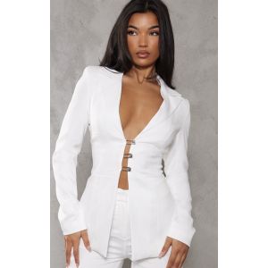 Femme Blazer cintré blanc à laçage au dos | Taille 44 - Taille 44
